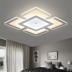 20cm Acrylic Lamp Modern LED Ceiling Lights Square Panel Tricolor Light for Kitchen Bedroom Living Room Wall Lamp AC 110-220V