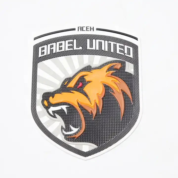 Clothing Patches Wholesale Custom Cartoon Logo 3D Embossed TPU Badges for Uniform
