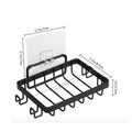 Wall Mounted 304 Stainless Steel Soap Holder with Strong Adhesive Black/Silver Color SHAREWIN Brand
