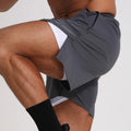 2 in 1 Nylon Fitness Flat Band Sport Wear Running Casual Men Breathable Shorts