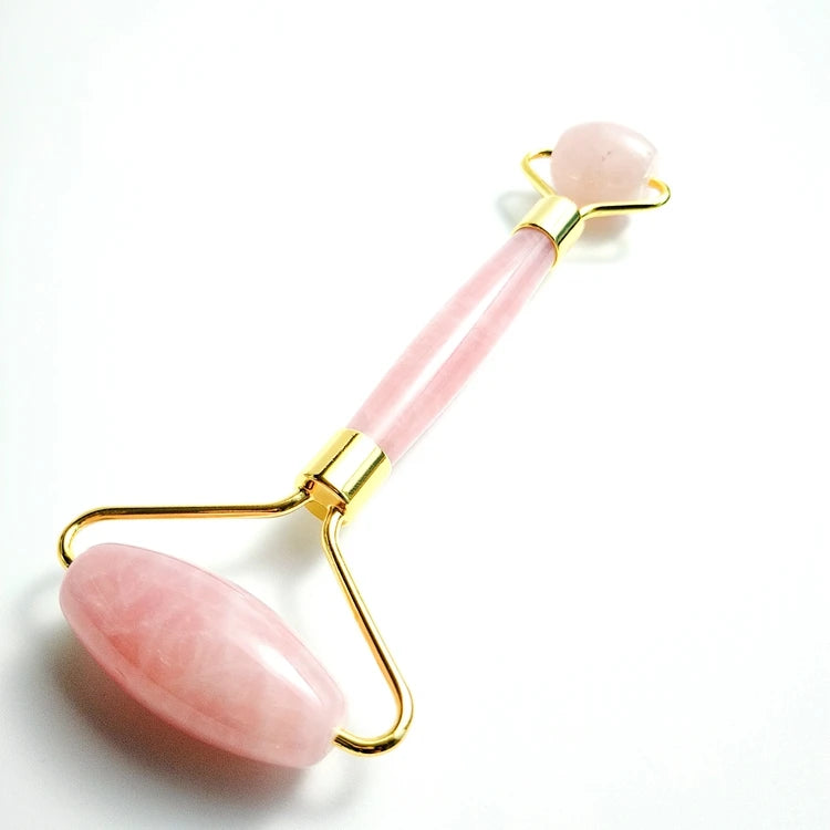 2026 Crystal Healing Oem logo Box for Natural Jade Roller Setrose Quartz Jade Roller Gua Sha Set with Box