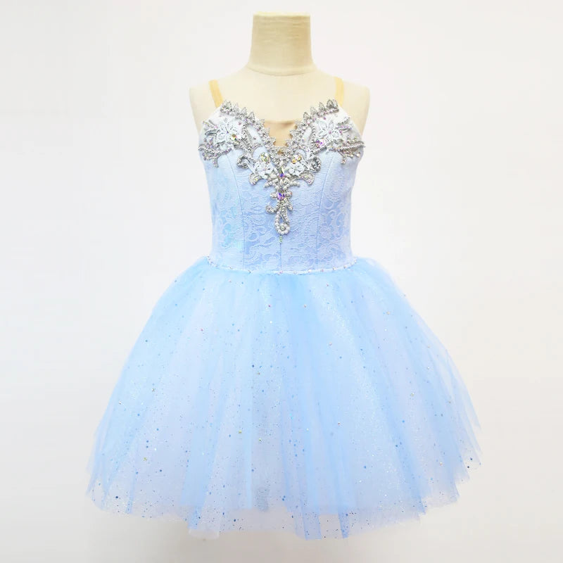 Original Factory Light Blue Ballet Romantic Tutu Ballet Costumes Dancewear