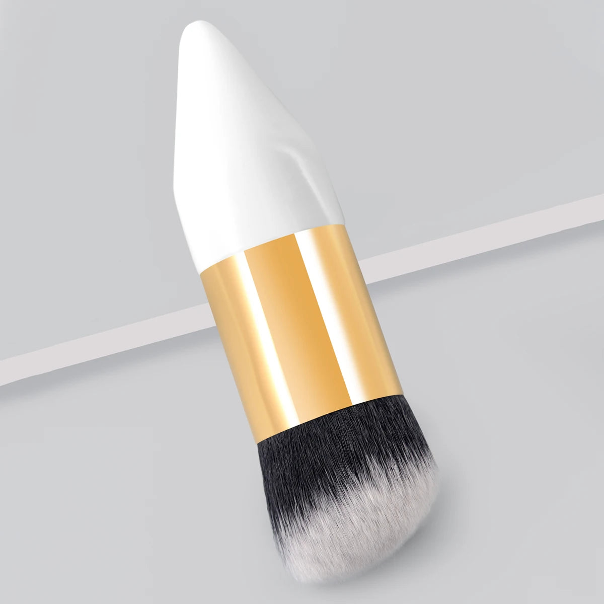 Wholesale Custom Logo Hot Sale Wood Handle Synthetic Hair Foundation & Concealer Brush Soft Portable Beauty Makeup Tool