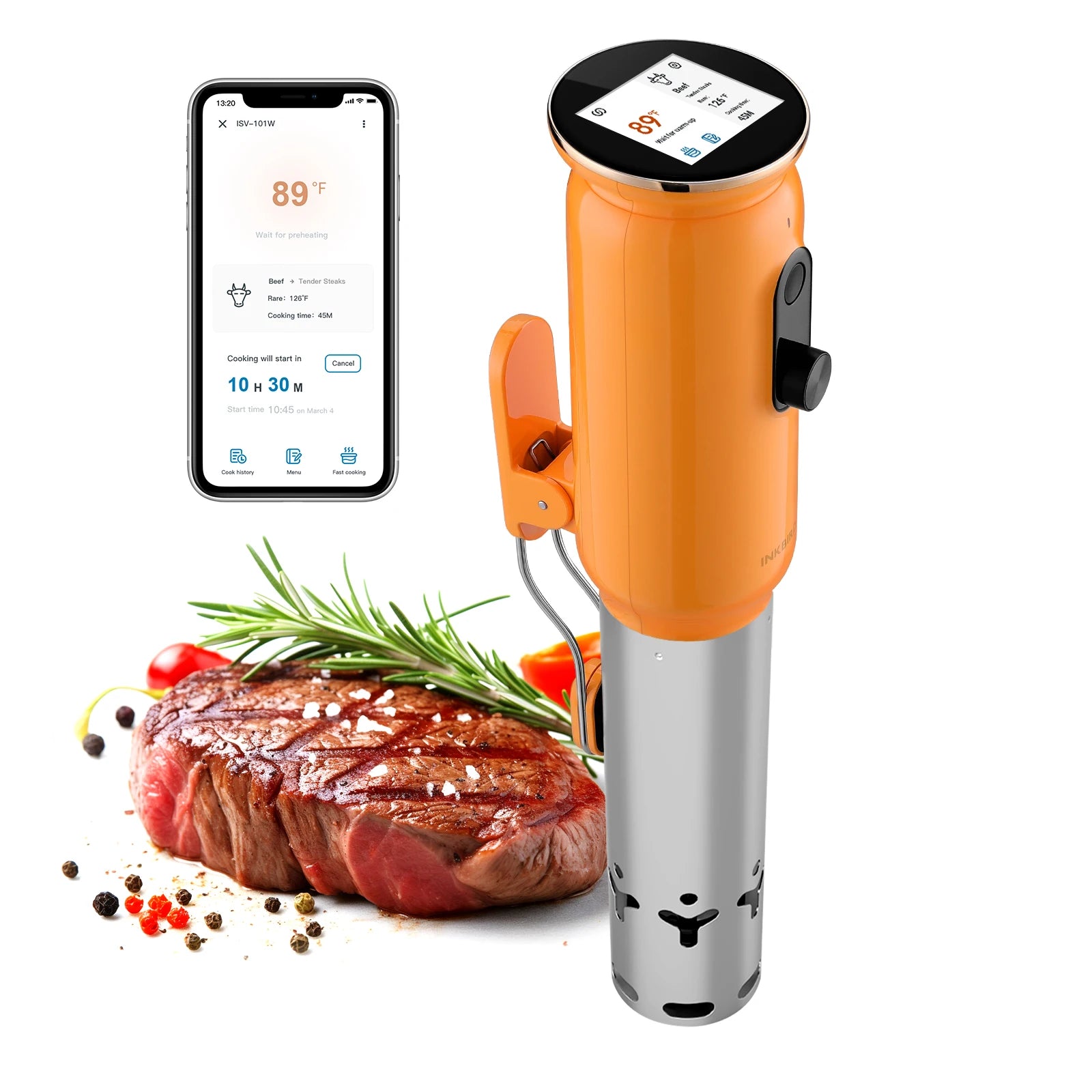1000W Sous Vide ISV-101W With Color Screen Immersion Circulator Sous Vide Cooker with Wifi App Control