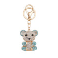 2025 Fashion Cute Diamond Bear Car Keyring Wholesale Colored Rhinestone Crystal Bear Doll Charm Keychain For Gift