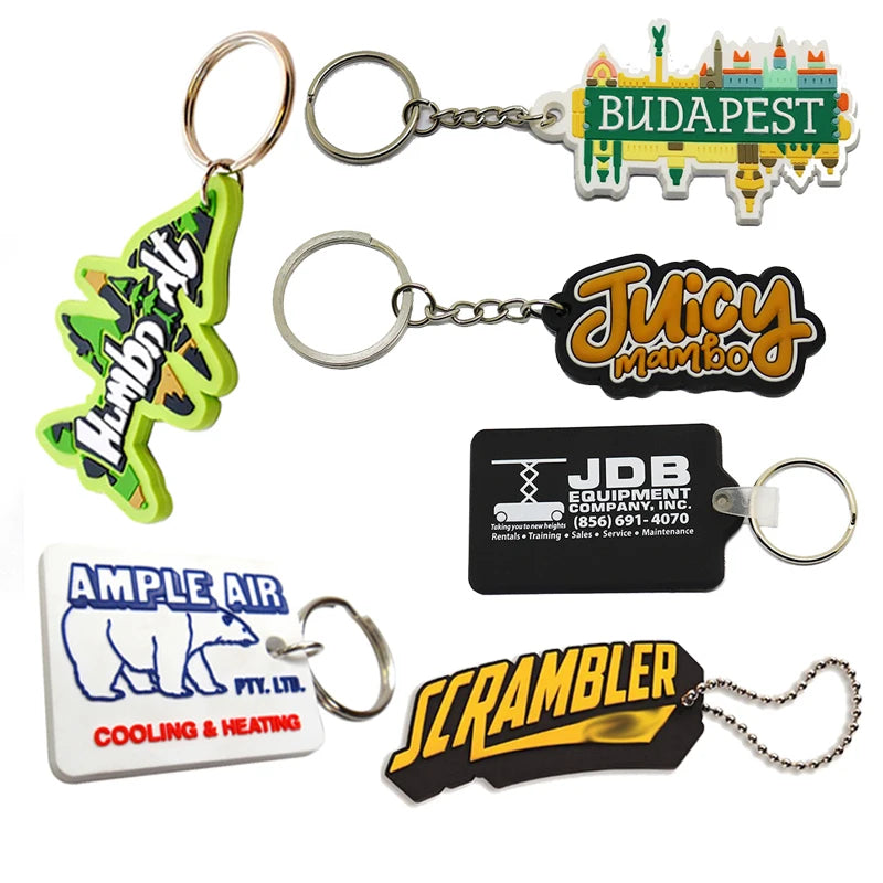 Wholesale Cheap 3D Cute Cartoon Anime Soft Silicone Rubber Key Chain Ring Custom Rubber Pvc Customizable Rubber Keychain