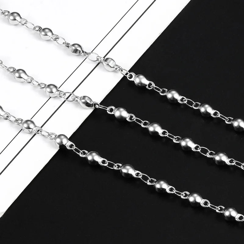 Stainless steel new black lantern chain ornament DIY European and American hop pendant foreign trade fashion scroll