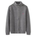 Men Cardigan Half High Neck Zipper Turtleneck Knit Long Sleeve Autumn Sweater