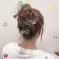HOVANCI Hips Hops Punk Night Club Women Hair Accessories Rhinestone Skull Claw Hand Hair Clips Bling Crystal Hair Pins
