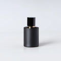 50ml 100ml Empty Cylinder Luxury Custom Luxury Matte Black Perfume Glass Bottle with Sprayer and Lid
