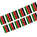 Kenya Bunting String Flag 5.5X8 in for Outdoor and Indoor Decoration (12pcs/Unit)
