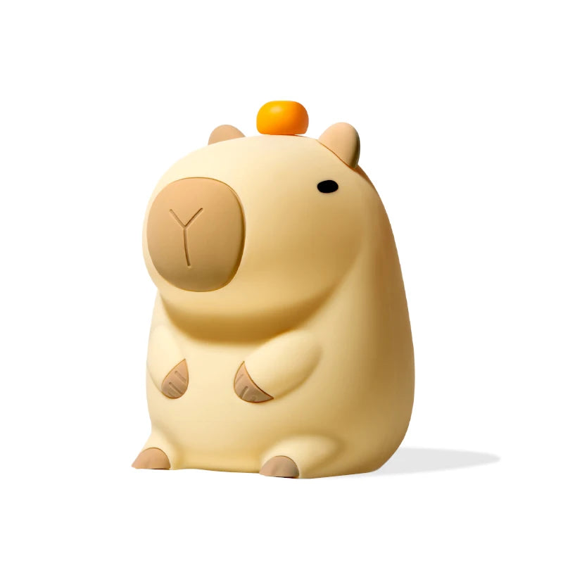 New Creative Rechargeable Capibara Nursery Lamp LED Cartoon Animal Silicone Night Lamp Cute Capybara Night Light for Kids Room