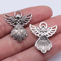 26x23mm Popular Antique Silver Zinc Alloy Angel Wing Pendant for Jewelry Making Jewelry Charm Pendant Accessory