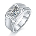 Fashion Jewelry 2ct Moissanite Diamonds Stone Level D Vvs Rhodium Plated 925 Sterling Silver Eternity Couple Wedding Men Rings