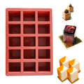Early Riser Large 15 Cavity Rectangle Silicone Soap Mold Scented Candles Mouldings Cake Tools for Chocolate Jelly Pudding Making