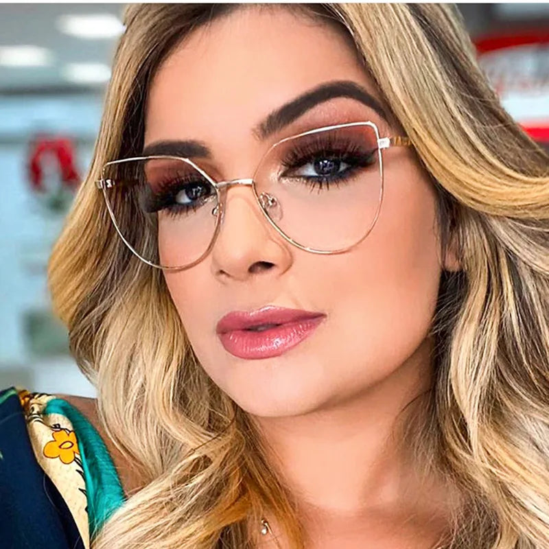 95631 Finewell Woman Fashion Optical Glasses Frames Trendy Reading Glasses Stock Frames Eyeglasses Optical Frames and Lenses