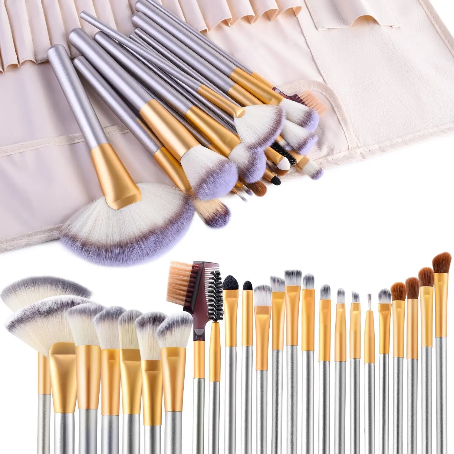 OEM Professional Makeup Brush Set 12/18/24PCS Vegan Eyeshadow Brush Foundation Cosmetics Brush Set