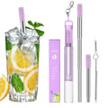 Hot Seller Reusable Straw Portable Pocket Stainless Steel Retractable of Convenient Drinking Juice Straw