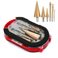 6 Piece Set of High-speed Steel Pagoda Drill Woodworking Grooving Serrated Drill Set