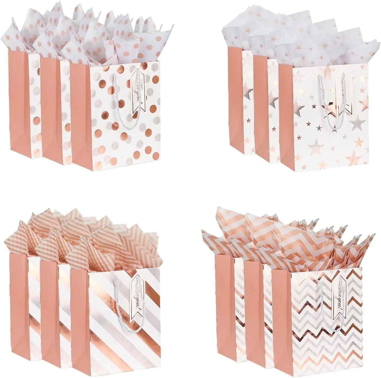 Premium Polka Dot Printed Flower Box-Custom Logo Recyclable Art Paper Christmas Shopping Bags for Clothing & Shoes