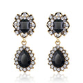 OEM/ODM Jewelry Gold Plated Alloy Jewelry Different Shape Screw Earring Luxurious Crystal Gem Earrings