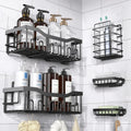 Metal Adhesive Shower  Shelves for Bathroom&KitchenNo Drilling Large Capacity Rustproof Bathroom