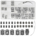 61PCS Dread Dreadlock Beard Beads Metal Spacer Large Hole Beads Men Women Hair Accessories Viking Runes Hair Beads for Braids