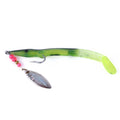 Wholesale SP001 11.5cm 6.2g Artificial Soft Shrimp Shape Spinner Baits Sequin Spoon Fishing Lures with Soft Tail