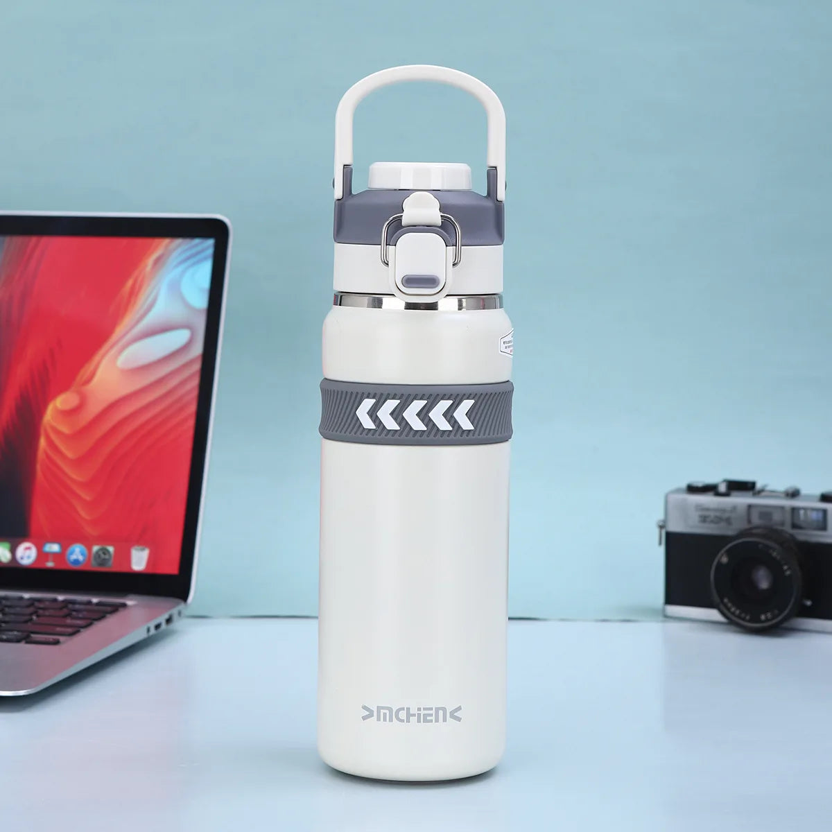 316 Stainless Steel Vacuum Thermos Cup Travel Kettle Double Drink Straw Cup Outdoor Custom logo Sports Cup Fall and Non-slip