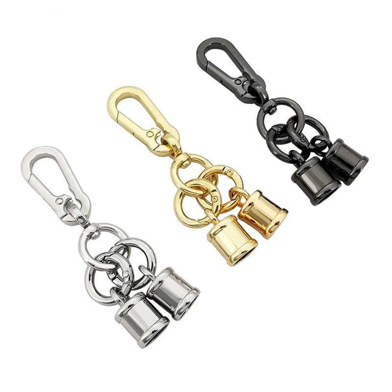 JNT ST-276 Metal DIY Swivel Clasps Lobster Buckle Chain Pendant Lanyard Push Gate Snap Hook with Key Ring Bag Hardware