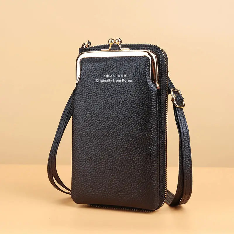 Wholesale Custom Women Mobile Phone Shoulder Bags Cash Wallet Card Holder Purses Pu Leather Cell Phone Crossbody Bag