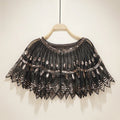Summer Handmade Crochet Lace Mesh Shrug Bolero Oversized Embroidery Cardigan Feminino Short Tops Scarf Women Cape