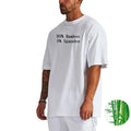 Custom Design Heavyweight White Oversized Drop Shoulder T-Shirt for Men 95% Bamboo 5% Spandex Summer Style