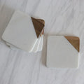 Custom logo Luxury Non-slip Marble Stone Drink coaster Sublimation Blanks 14cm