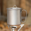Pure Titanium Cup Mug 420ML 450ML Camping Bushcraft Hiking Tourism Picnic Pot Outdoor Equipment Supplies Tableware