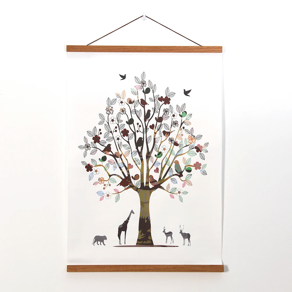 DIY Assemble Solid Oak Wood Frame Magnetic Poster Holder 5x7 Home Decor Customized Logo
