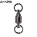 NEWMAJOR Stainless Steel Ball Bearing Fishing Swivels Snap Rolling Snaps Connector Essential Fishing Accessories
