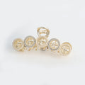 Fashion Retro Women Hairpin Elegant Luxury Simple Hair Accessories Alloy Pearl Diamond Hair Clip Claw