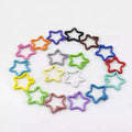 Meetee AP432 35mm Color Paint Metal Bag Buckle Pendant Jewelry Accessories Pentagram Key Ring