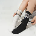 Wholesale Crazy Friend Couple Magnetic Socks Women Men Funny Cotton Hand Holding Socks With Magnet