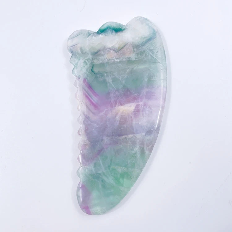 Huiying Hot Sell Face Gua Sha Board Facial Slimming Body Massager Fluorite Claw Stone