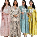 Wholesale Custom Handwork Luxury Embroidered Crystal Dubai Caftan Dress Muslim Moroccan Kaftan