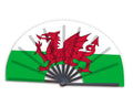 New Product Customized National Country Flag Wales Folding Bamboo Hand Held Fan