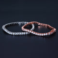 Wholesale Price Luxury Rose Gold Plated 4mm CZ Diamond Tennis Bracelets for Women and Men