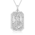 Hot Selling 925 Sterling Silver Tag Pendant  VVS Moissanite Diamond Micro Paved Hip Hop Iced Out Charm Pendant Necklace