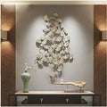 130x69cm New Metal Wall Decoration Iron Pendant Living Room Background Porch Creative Wall Decoration Leaf Wall Hanging