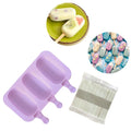 Multi Shape Easy to Clean Ice Cream Silicone Popsicle Mold Durable Ice Cream Lolly Molds Non Toxic Silicone Mold for Ice Cream