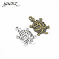 YuenZ 2 Color Antique Silver Color Tortoise Charms Zinc Alloy Necklaceearring Bracelet Jewelry DIY Handmade 27*17mm D751