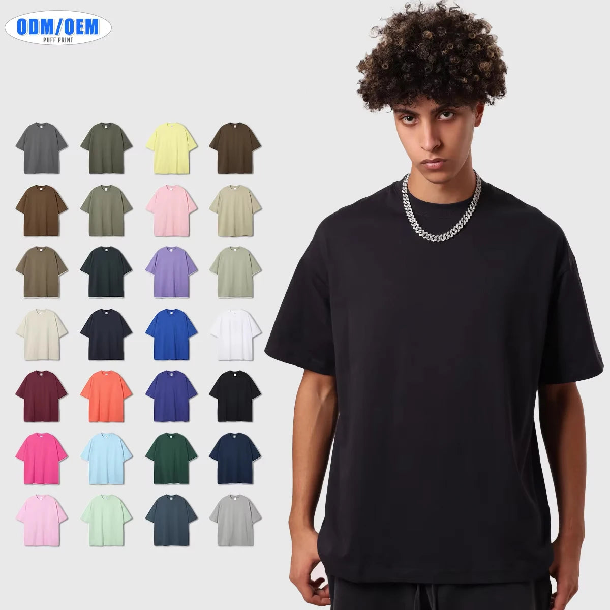 Xinglan Factory 230 Gsm 100% Cotton T Shirt Heavy Custom Graphic Plain Oversized Plus Size Men's T-shirts Luxury T Shirt