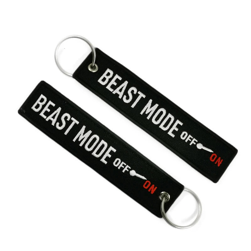 Custom Eco-Friendly Woven Fabric Keychain Personalized Airplane Aviation Tags with Animal Pattern